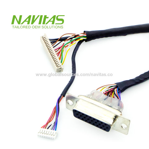 Buy Wholesale Taiwan 40 Pin Hirose 1.25 Mm Pitch Crimp Connector Df13 Cable  Series Wire Harness & Hirose Df13 40pin 1.25mm Pitch Lvds Connector