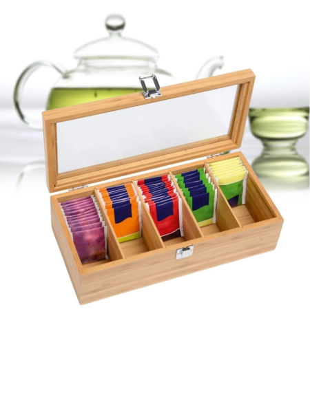 Wooden Tea Caddy Canister Tea Boxes Kung Fu Tea Storage Portable Storage Jar 