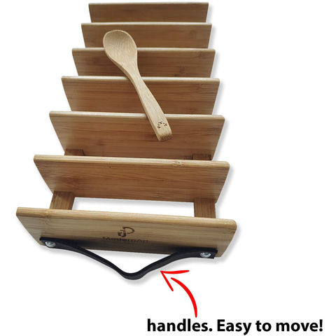 bamboo wood taco holder stand serving