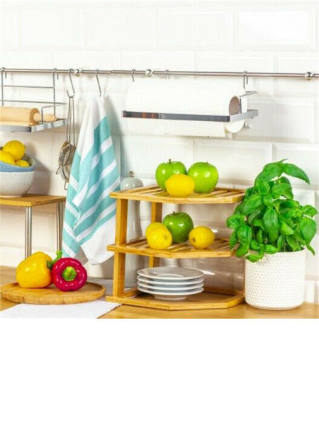 Corner Box Plastic Florezza cooking utensils storage Rack, Shelves: 5