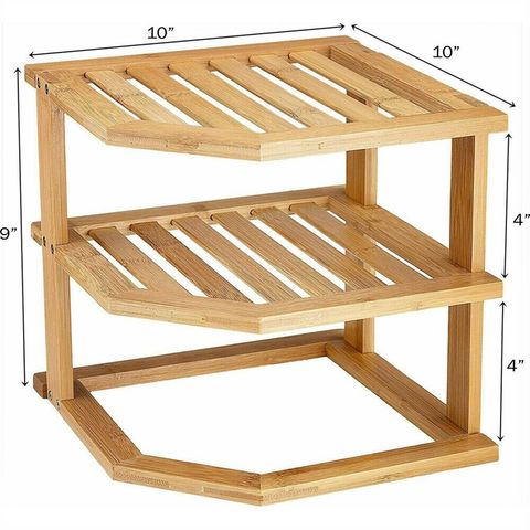 Buy Wholesale China 3 Tier Bamboo Wooden Corner Shelf Organizer Dish Storage  Racks Kitchen Rack Organizer & Corner Shelf at USD 4.35