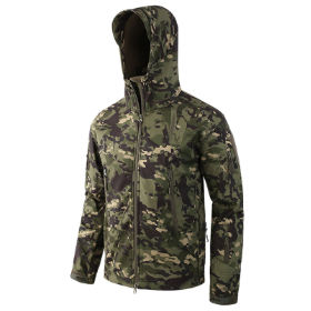 Outdoor soft shell camouflage jacket, men's autumn and winter mountaineering suit supplier