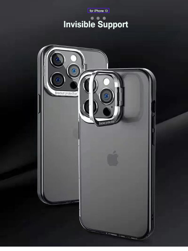 Funda con protección de cámara para iPhone 13, Bordes colores