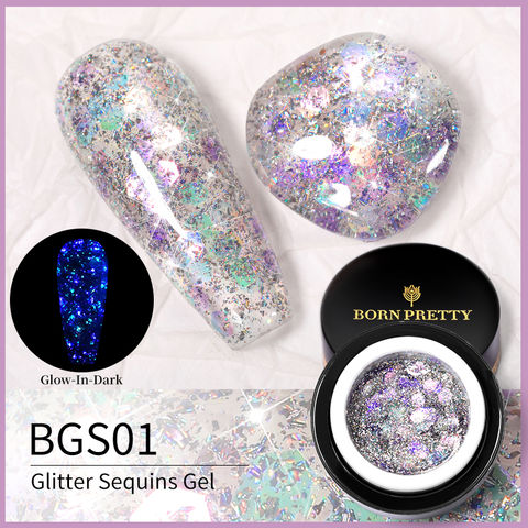 Born Pretty Rhinestone Glue Gel Nail Polish Set Adhesive Nail Tips