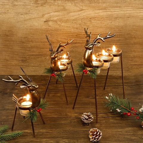 Buy Wholesale China Seasonal Candles,3 Pack Metal Reindeer Tea Light Candle  Holders,glass Candle Holder,table Decoratio & Seasonal Candles at USD 5.5