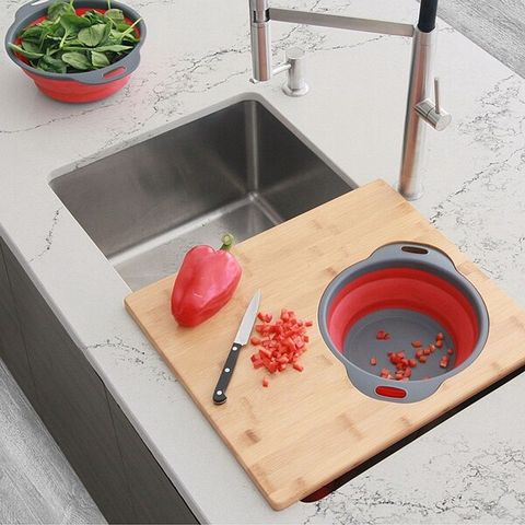 Plastic Cutting Board Silicone Cutting Board Set Wheat Chopping Board with  Sink Bowl for Kitchen - China Chopping Board and Silicone Cutting Board  price