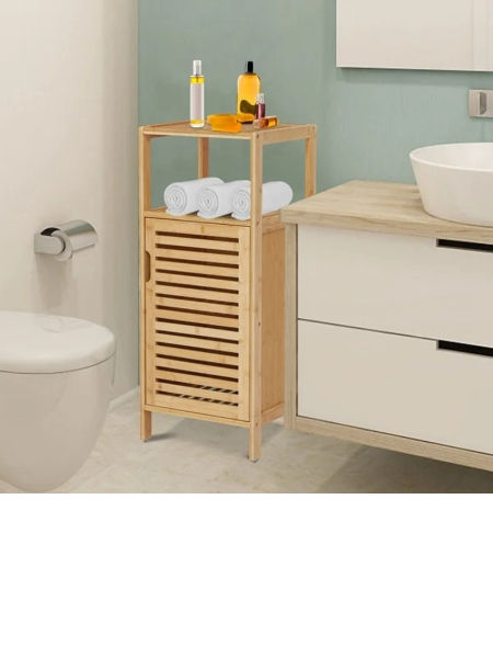 Anko Bamboo Shelf Organizer Stand for Kitchen, Pantry, Bathroom