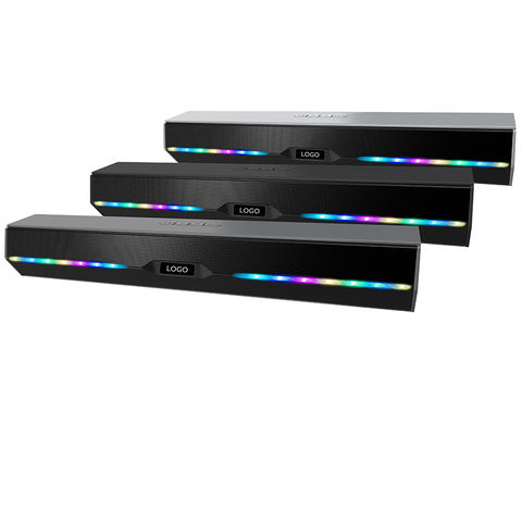 China 14W Soundbar Wireless speaker Good Bass colorful RGB ight desk ...
