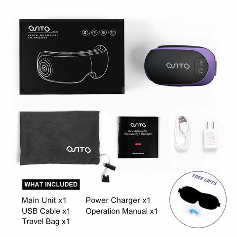  Eye See Eye Massager with Heat - Migraine Relief and Stress  Relief! - Electric Air Compression, Vibration and Soothing Music All  Included