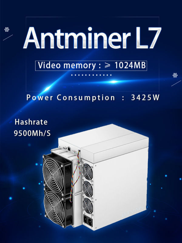 China Dcloud Hot selling Brand New Antminer L7 Hashrate 9.5Gh Asic LTC