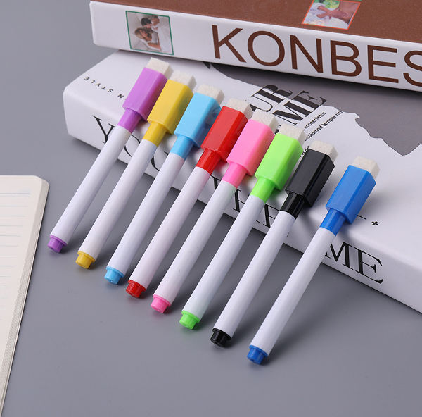 Buy Wholesale China Whiteboard Pen, Erasable Color Marker Pen, Water-based  Fine Pen, Black With Brush, Magnetic 8-color & Whiteboard Marker Pen at USD  0.04