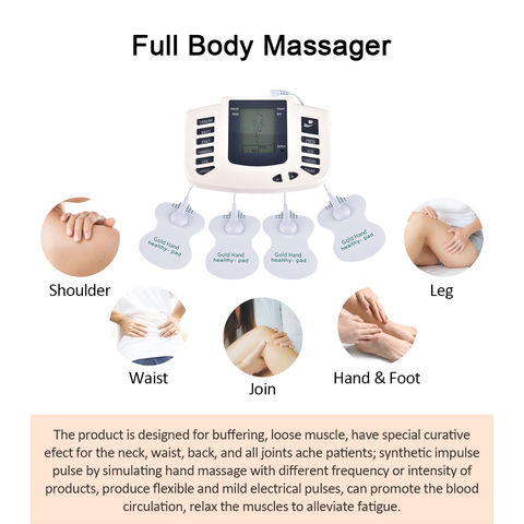 Electrical Stimulator Muscle Massager Slipper Electrode Pads Body Relax  Pulse Tens Acupuncture Therapy Digital Machine EU Plug