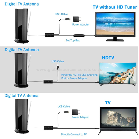 Comprar Millas de alcance 4K 8k HDTV para TV box DVB-T2 Antena de TV Antena  de coche amplificador Digital interior Booster