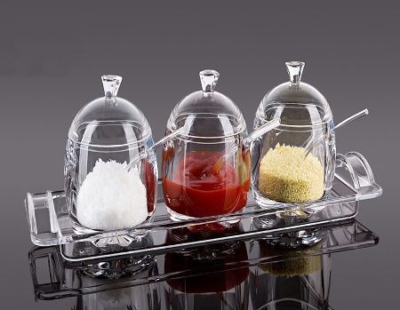 Condiment Jar Ceramic Seasoning Container Salt Sugar Pepper Bowls With Lids Spoons