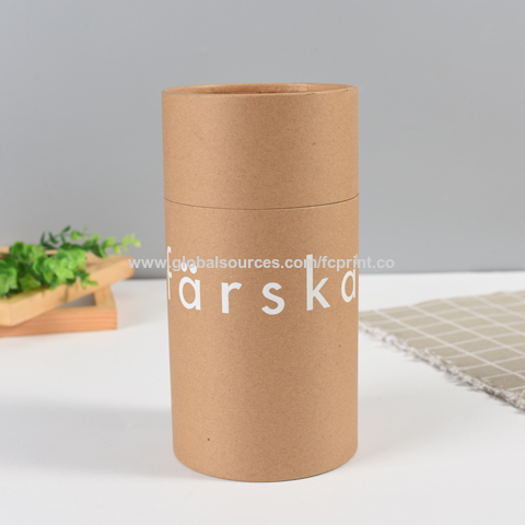 China Kraft tea paper tube round cylinder tube box eco friendly white ...