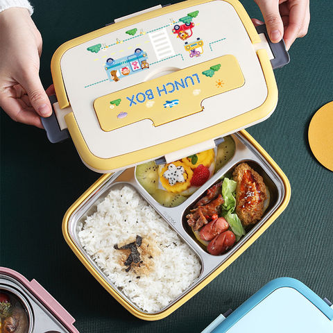 Student Work Lunch Box Stainless Steel Set Metal Food Warmer Bento