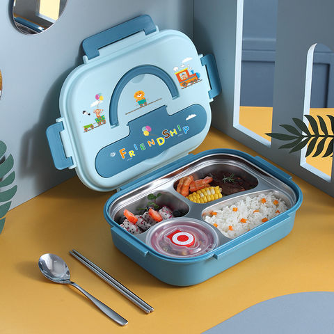 Insulated Divided Lunch Box, With Cutlery, Microwave Oven