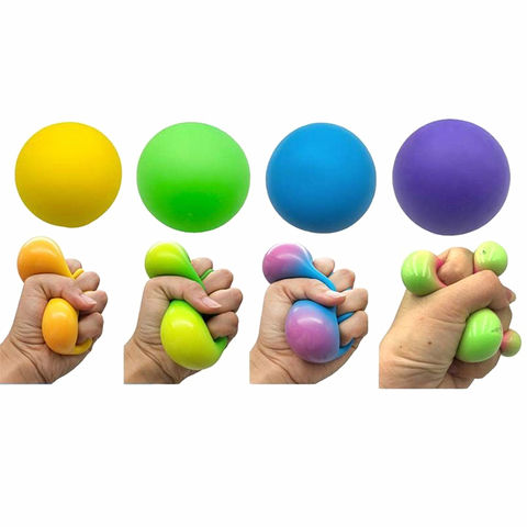 4PCS Pelotas Antiestrés,Juguetes Antiestrés,Pelotas Sensoriales, Bolas  Antiestrés de Color Arcoíris,Juguete para Niños,Juguetes Antiestres para