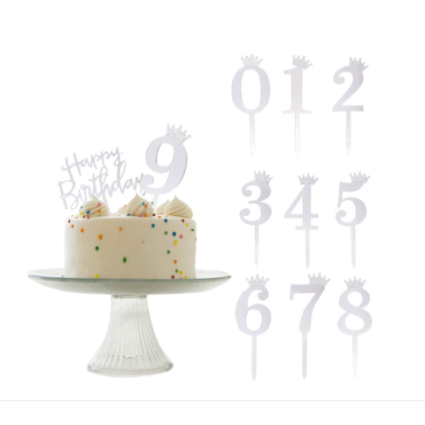 Acrylic Numbers 0-9 Cake Topper Acrylic Happy Birthday Cake