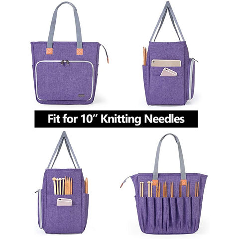 China Knitting Tote Bag Yarn Storage Bag for Carrying Knitting Needles ...