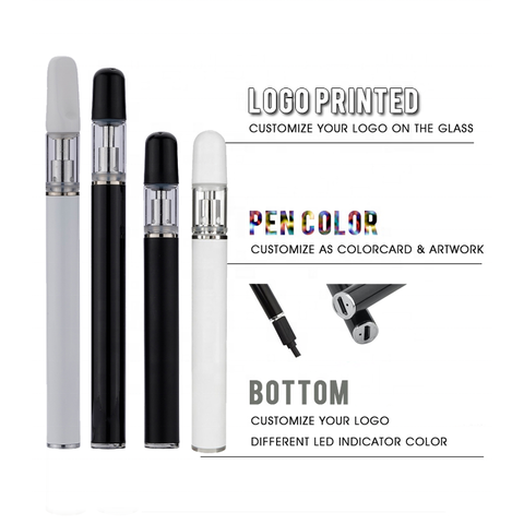 China CBD electronic pod white black color cartridge vape pen with ...