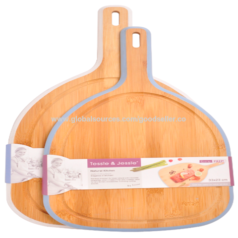 Wood cutting board in racket shape thin 26 cm