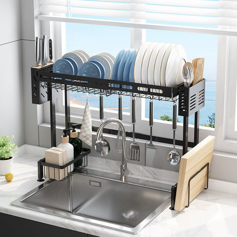 Kitchen Expandable Dish Drying Rack Extendable Drain Basket Dish Drying Rack  Over The Sink Rack Wholesale - China Kitchen Accessories and Storage  Holders & Racks price