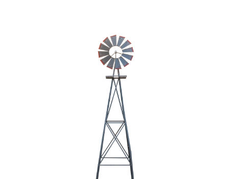 Windmill Metal Wind Spinner 8ft, Metal Garden Windmill Spinner