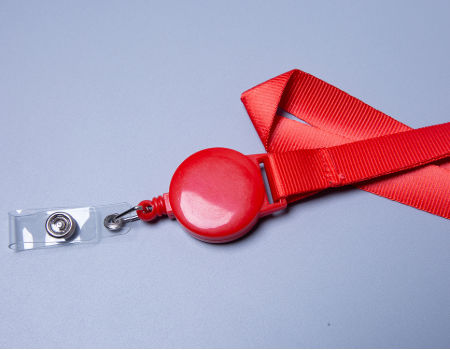 Nylon Lanyards Custome Logo PVC Retractable Buckle Smile Design Work Card ID Badge Lanyard supplier