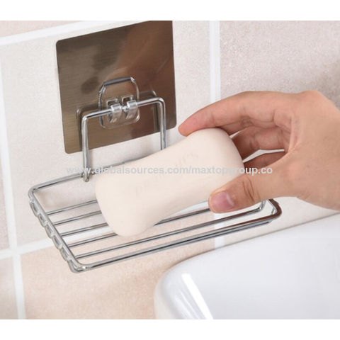 Aluminum Soap Tray, Rustproof Soap Dish For Bathroom, Wall-mounted Soap  Holder With Drainage Holes, No Drilling Required