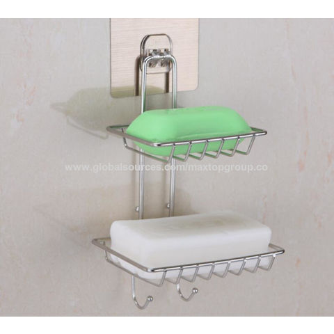 Aluminum Soap Tray, Rustproof Soap Dish For Bathroom, Wall-mounted Soap  Holder With Drainage Holes, No Drilling Required