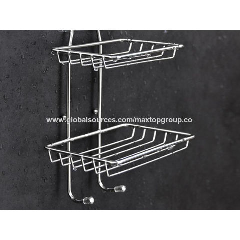 304 Stainless Steel Wall Storage Shelves for Bathroom, No Drilling - China  Customizable, Drain
