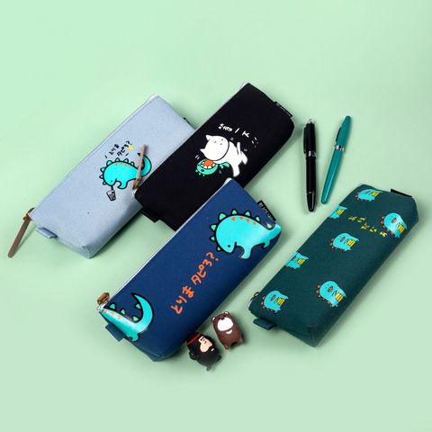 Wholesale Large Capacity Kawaii Pencil Case Green For Students