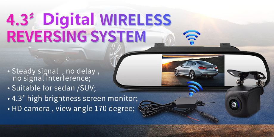 Wireless Car Rear View Camera Wifi 170 Degree Wifi Reversing
