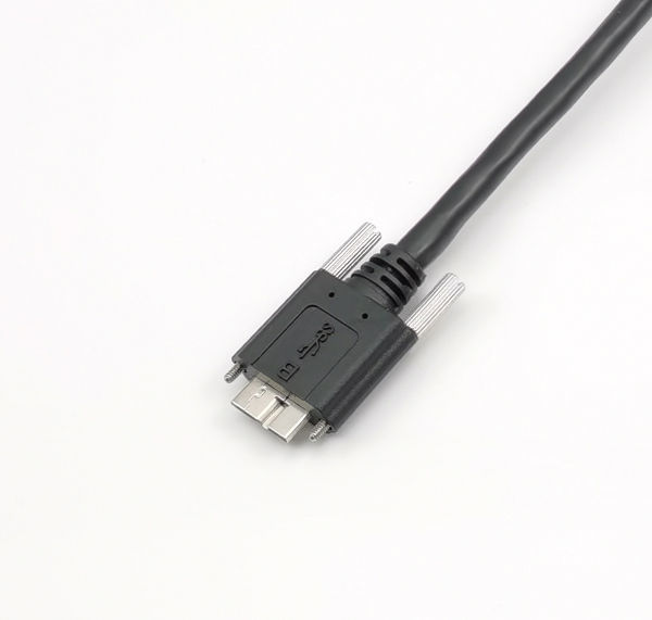 China USB 3.0 camera cable full speed 5Gbps A to Micro B Screw Lock on