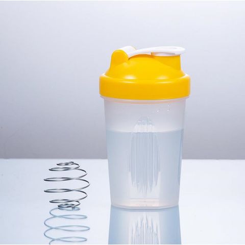Protein Shaker Bottle w/ Metal Ball,16oz BPA Free Classic Loop Top (Single)