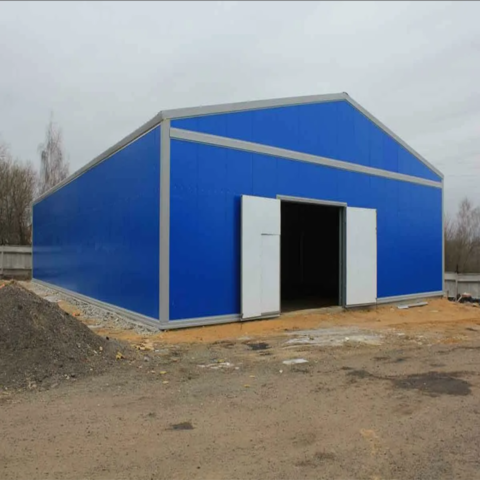 China Ready made modern big span prefab metal steel structure hangar on ...