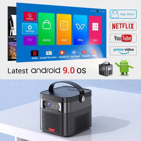  Android Smart DLP Mini Projector,4K LED 1080P WiFi