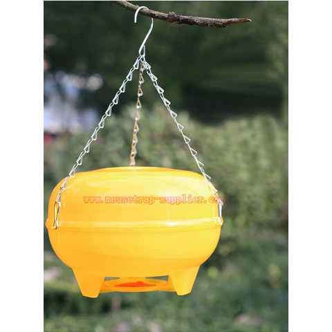 Reusable Fruit Fly Traps Killer Yellow Cage Drosophila Trap Fly Catcher  Patio