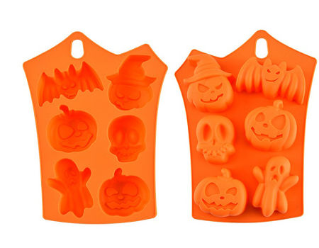 China 6 Cavities Halloween Baking Mold, Silicone Pumpkin Baking Tray ...