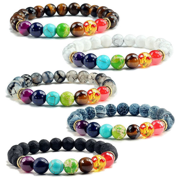 Seven Chakra Beaded Bracelet With Natural Emperor Stone Square Charm Unisex  Fashion Jewelry With 8MM B B Chakra Bead Bracelet From Oncemorelove6789,  $0.95 | DHgate.Com