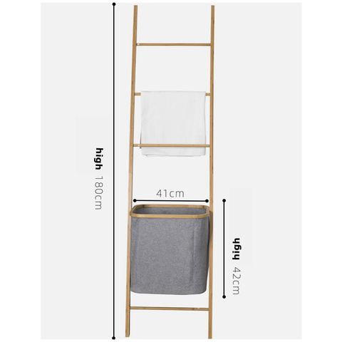 Ladder shelf with online towel bars