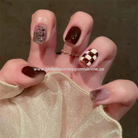 Red on Red Embossed Louis Vuitton Nails