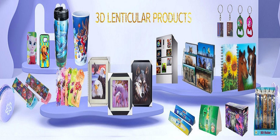Custom Lenticular Anime 3D Sticker, with 3d depth lenticular images supplier