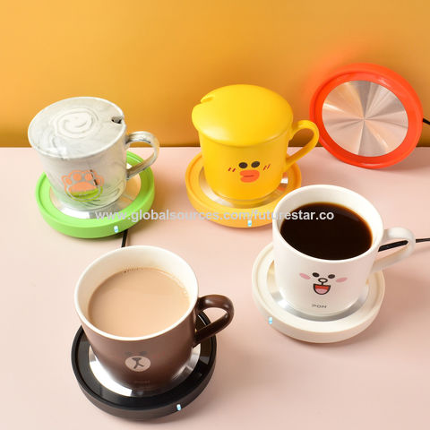 Chauffe-tasse à café pour bureau, arrêt automatique, plaque chauffante,  chauffe-tasse à café électrique pour utilisation au bureau, à la maison,  tasse 