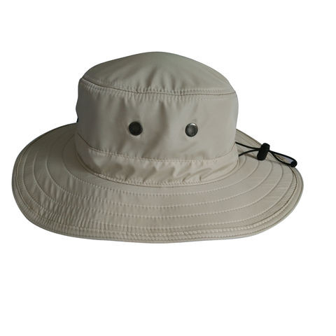 China Wholesale short Brim Fishing Bucket Hats Caps With String ...