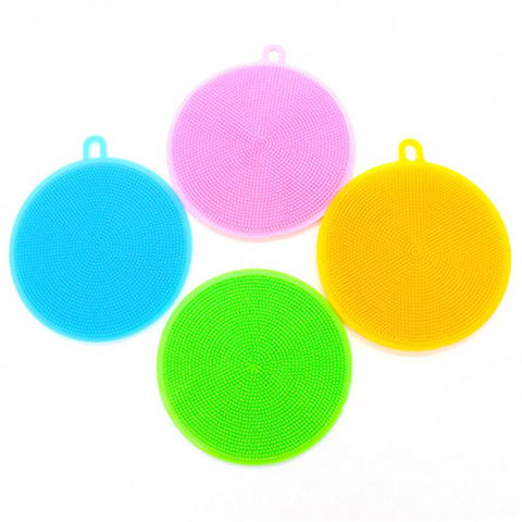 China Silicone Bath Brushes Multi-colored Scrubber Multipurpose Mildew ...