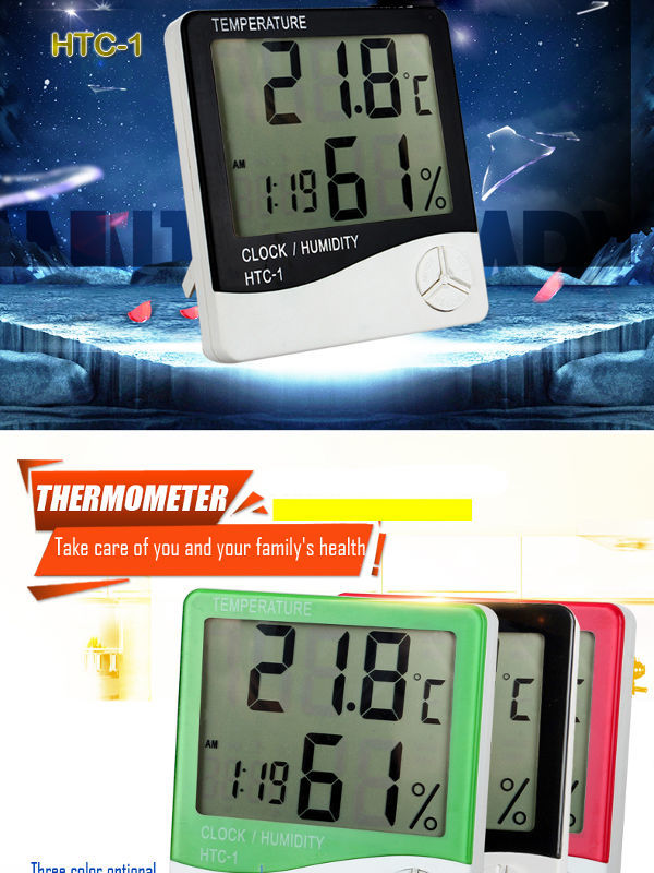 Digital Thermometer For Indoor Outdoor, Waterproof Wireless Wall Mount Outdoor  Thermometer, -20 To +50c, Black