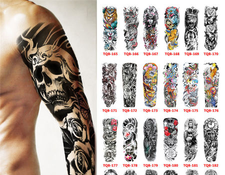 Large Arm Sleeve Tattoo Clock Rose Cross Dragon Waterproof Temporary Tattoo Sticker Tattoo Stickers Stickers Paper Stickers Buy China Tattoo Stickers Large Size Sticker On Globalsources Com