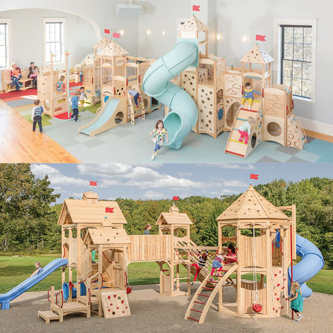 Indoor wooden playground discount